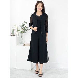 [하프클럽/]엄마옷 이중 쉬폰 미니 자켓 통바지 세트 ST405069 마담 미시 중년