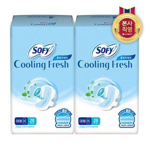 [엘지생활건강]쏘피 쿨링프레쉬 생리대 날개형 대형 28P X 2팩