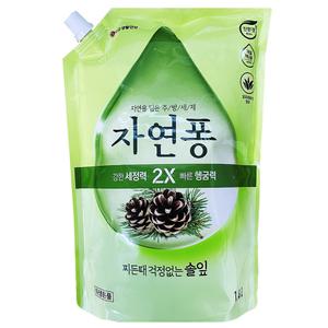 주방세제 자연퐁 찌든때 걱정없는 솔잎 1.4L x 5개
