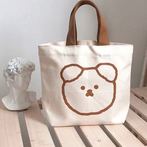 곰돌이 미니 토트백 3color / 여행 필수 미니백 / 컨버스 손가방