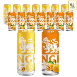 싱하 탄산음료수 한정행사 레몬소다제로330ml 8개+유자레몬소다제로330ml 8개 (총16개) 하이볼칵테일에이드