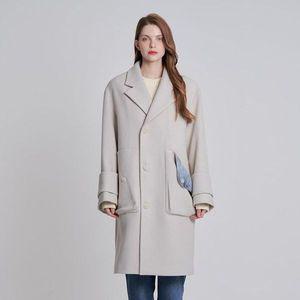 [NS홈쇼핑]젠사이 남녀공용 빅 커프스 포켓 아이보리 오버핏 코트 (ZAD4CT402)..