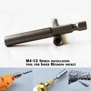 스노우체인 M4 타이어 스터드 설치 도구 나사 육각 소켓 체인용 전기 드릴 4mm 내부