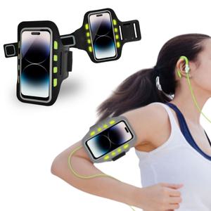 아이폰14 PRO 암밴드 1p 야간등산 LED발광 스마트폰 러닝 스포츠 조깅 달리기 라이딩