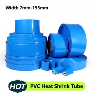 PVC 열 수축 튜브 18650 리포 팩 폭 7mm 155mm 절연 보호 필름 랩 케이스 케이블 슬리브 1m 20m