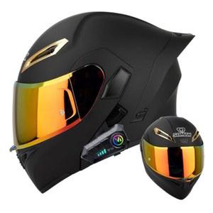 MOTOBOSS 바이크용 헬멧 풀 페이스 헬멧 Bluetooth 시스템 헬멧 남성 여성 플립업 헬멧 페이스쉴드포함 남녀 공용 스피커 기어 풀헬멧 남녀공용 카본 블랙 사계절 대응 충격 안전보호 DOT 승인 완료 세탁 가능 안감