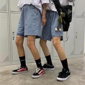 여성 데님 청바지 통넓은 밴딩 바지 베이직 반바지