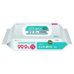 그린핑거 손소독 물티슈 살균 캡형 30매