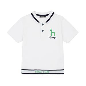 헤지스키즈 컬러블럭 피케 티셔츠 (HUM22TR06M-IV)