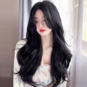 [오너클랜]빌드펌 웨이브 긴머리 통가발 블랙