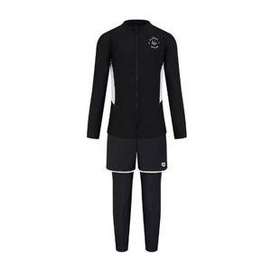 아레나 아일랜드 주니어 집업 래쉬가드 세트(A4BG1GS82BLK) 5526184