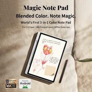 XPPen Magic Note Pad 안드로이드 14 그래픽 태블릿  디지털 쓰기 노트북 패드 3-in-1 컬러 잉크 용지 전자
