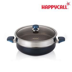 [본사직영] HC해피콜 클래식 다이아몬드파티웍 30cm 블루 뚜30 찜기30