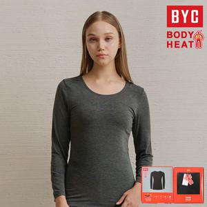 BYC 보디히트 프리미엄 발열 라운드 여성 내복 상의
