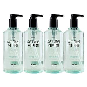 오릭스 스타일링 하드 헤어젤 420ml x 4개 헤어 강력 셋팅 고정 젤