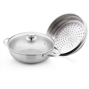 퀸센스 리파인드 인덕션 겸용 양수웍 스텐 찜솥 냄비 24cm