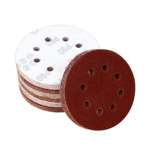 원형 사포 123mm 8홀 샌딩기 벨크로 사포 40-2000방