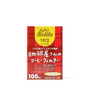 [기타]메가커피 칼리타 커피샵 커피필터 2 4인용 화이트 100매 102