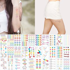 미니 컬러 타투 스티커 10장 30장 손가락 쇄골 포인트 감성 꾸미기 헤나 판박이 현아 문신 해변 여름 패션