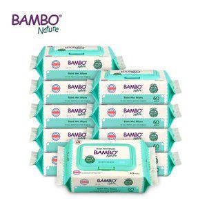 밤보그린 비데 물티슈 60매 1박스(60매X10팩)