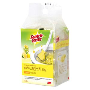 3M 스카치브라이트 뉴향기톡톡크린스틱 레몬향 리필5R