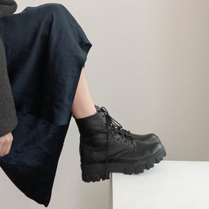 [7홀, 11홀 길이선택] 모니카 레이스업 워커 부츠 5cm