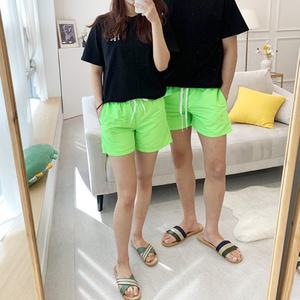 남성 여성 3부 비치 반바지 커플 보드 숏 팬츠 수영복