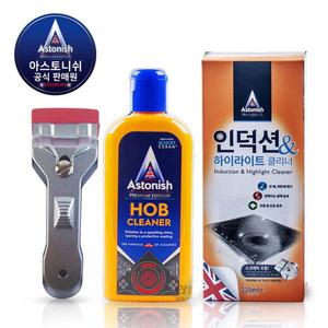 아스토니쉬 인덕션 하이라이트 전용 클리너 안심 세정 광택 인덕션세제 235ml 스크래퍼