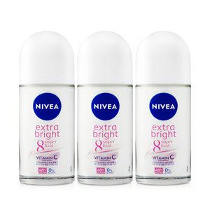 니베아 데오드란트 롤온 엑스트라 브라이트 50ml 3개