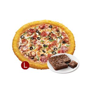 치즈롤 수퍼 파파스(L) + 더블 초코칩 브라우니