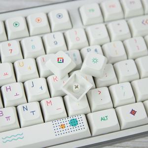 워키 XDA PBT 네온사인 키캡 기계식 키보드키캡 한글키캡 127key