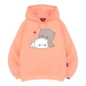 엘라모 3H 큐티커플캣 후드티 남녀공용 빅사이즈 M~4XL