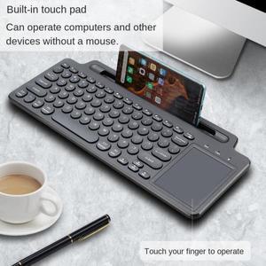 얼음 투명 키보드 KLW MLD-569 3 in 1 블루투스 및 2.4G 무선 슬롯 포함, 태블릿 컴퓨터 휴대폰용 지능형