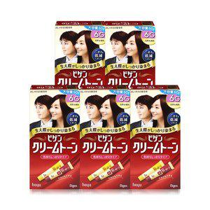 [기타]비겐크림톤 염색약 대용량 60g 염모제 자연갈색 6G x 5개