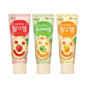 복음자리 바로 짜먹는 잼 딸기잼 +사과버터잼 +망고잼 (300g)