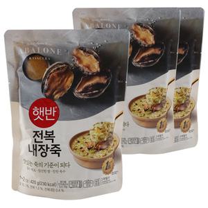 햇반 소프트밀 전복내장죽 420g x3개 / 비비고죽
