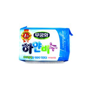 무궁화 하얀 빨래 비누 아이보리 향 230g 세탁 손빨래 표백 고형비누 빨래비누
