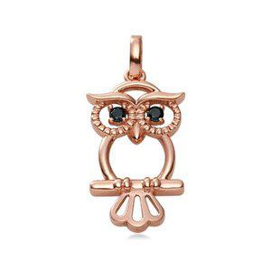 [비앤비골드] 18K 블랙아이 큐빅 부엉이 펜던트 S NPP34426