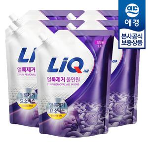 [애경][비밀] 리큐 얼룩제거 올인원 액체세제 리필 2.1L x5개