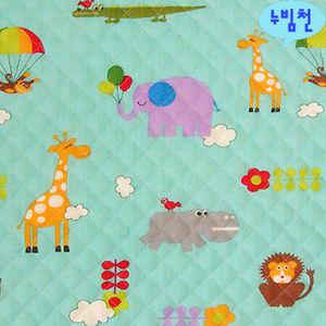 퀼트가게면혼방 누빔천 동물원(소라)-2897