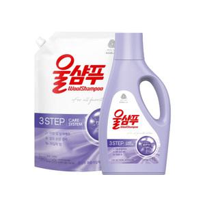 울샴푸 중성세제 퍼플라일락 1L+리필 세트