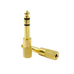 HDTOP 3.5 to 5.5 골드메탈 스테레오 변환젠더 HT-G21 3.5mm 스테레오 암단자 5.5 6.3mm 스테레오 수단자