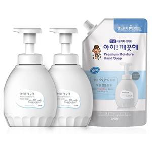 아이깨끗해 프리미엄 핸드워시 450ml x 2 + 리필 600ml - 힐링코튼향