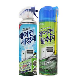 산도깨비 에어컨 세정제 330ml 1개+ 에어컨탈취제 300ml 1개 세트
