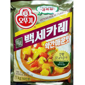 업소용 식자재 백세 카레 약간매운맛 1kg 대용량카레 대용량카레가루 식자재카레 식자재카레가루