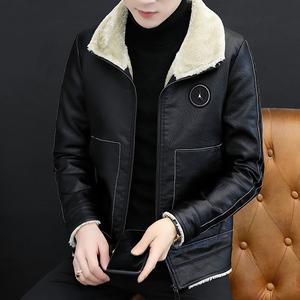 겨울 남성 스웨이드 퍼 오버핏 무스탕 자켓 남자 일체 기모 두꺼운 패딩 가을