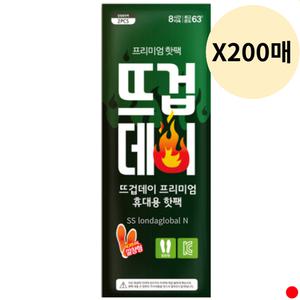 뜨겁데이 신발 깔창 발 핫팩 혹한기 한파 87g 200매