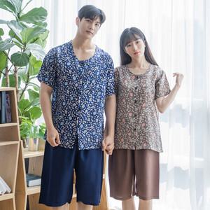 세이지 풍기인견 남여 커플 홈웨어 잠옷 상하세트