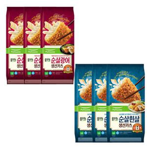 풀무원 생선까스 420g X 6개 (흰살3개+순살광어3개 생선카츠)