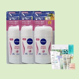 니베아 데오드란트 엑스트라 브라이트 스틱 50ml x 3개 + 1종랜덤